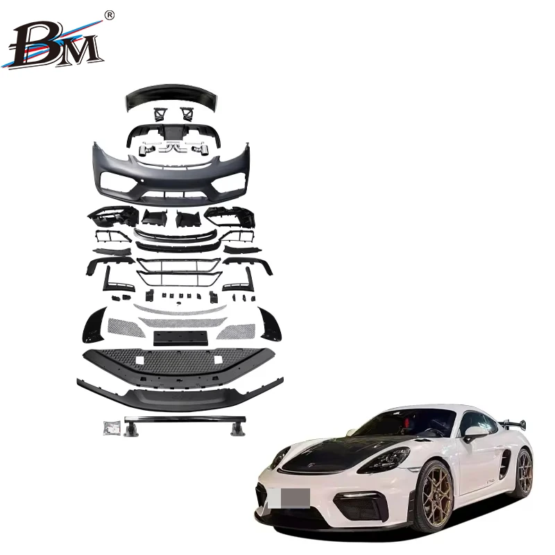 

Auto Modified Parts 718 Cayman 982 Bumper Kits PP Plastic GT4 Style Bodykit For Porsche 718 982 Body Kit