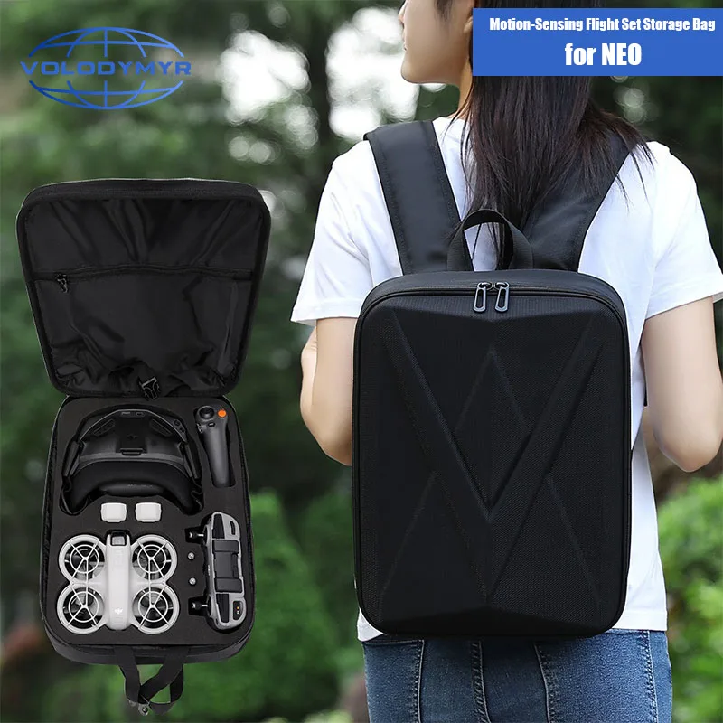 

VOLODYMYR Carrying Case for DJI NEO Drone Organizer Bag Backpack for GOGGLES N3 Storage Bag Travel Portable Protective Cover