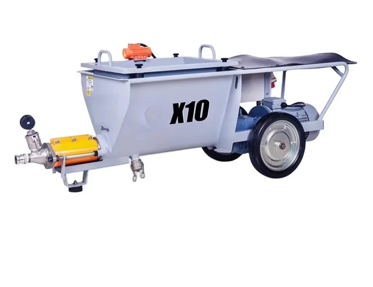 X10 High Efficiency Cement Sprayer Machine with Pump Engine Motor Core Components for Mortar and Wall Cement Coating
