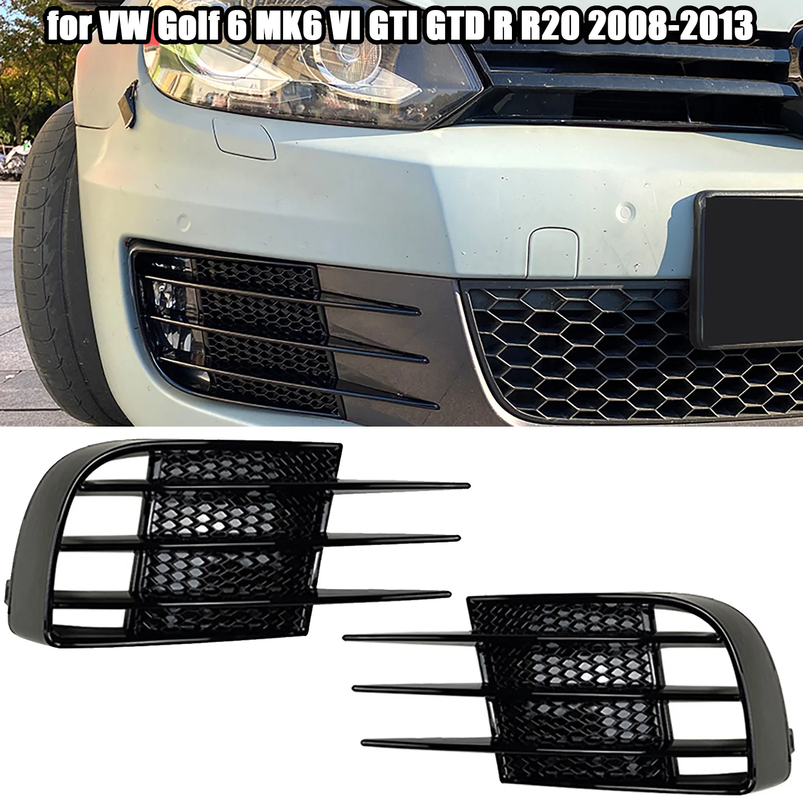 

1 пара, противотуманные фары на передний бампер для VW Golf 6 MK6 VI GTI GTD R R20 2008-2013