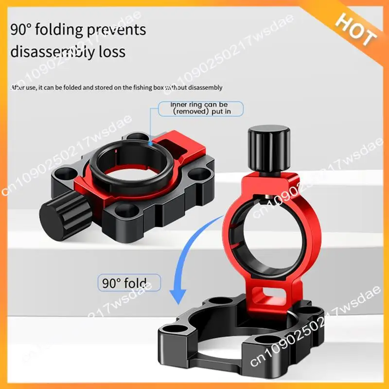 X08A Angeln Regenschirm Ständer Halter Faltbare Halterung Anti-Rost Tragbare Teile Abnehmbare Für Angelgerät Box Schwarz