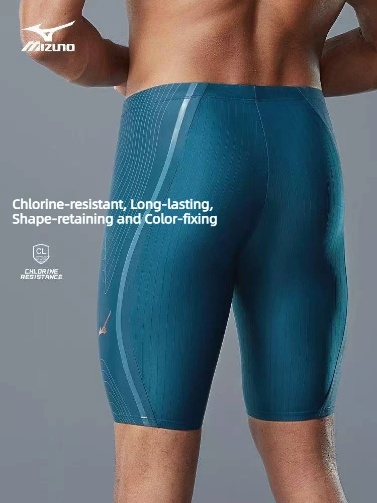 Mizuno Professional Mens Swim Jammers Knee Length Quick Dry Swimming Shorts Protective Lining Racing Bathing Suit Equipment view 3