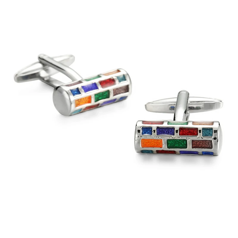 High quality colorful ball cufflinks  French shirt brass material designed by brand designer for men's wedding cufflinks