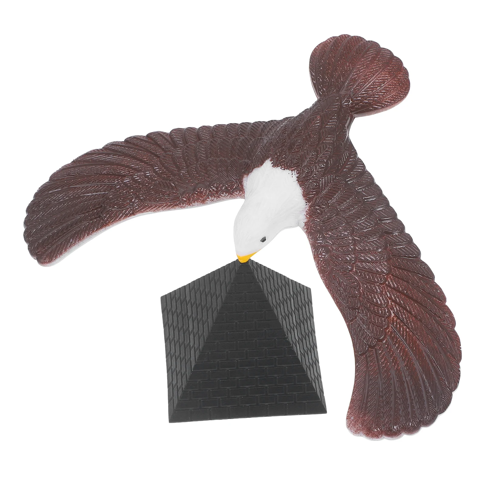 مجموعة واحدة من نسر التوازن المكتبي مع حامل هرم لتزيين الطيور للمكتب والديكور المنزلي وعرض الحرف الفنية الحديثة