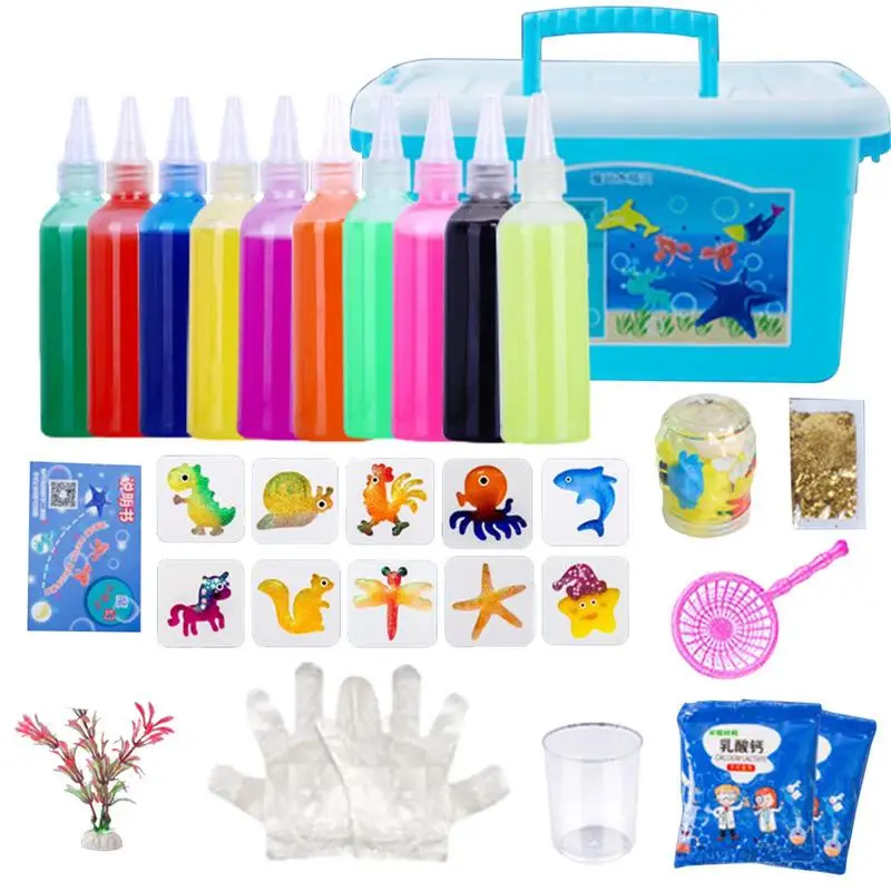 Kind Magie Wasser Elfen Perlen Kit 3D Magische Gele Kinder Meer Leben Kreatur Spielzeug Handgemachte Wasser Elfen Perle Marine Leben Spielzeug Kind Geschenk