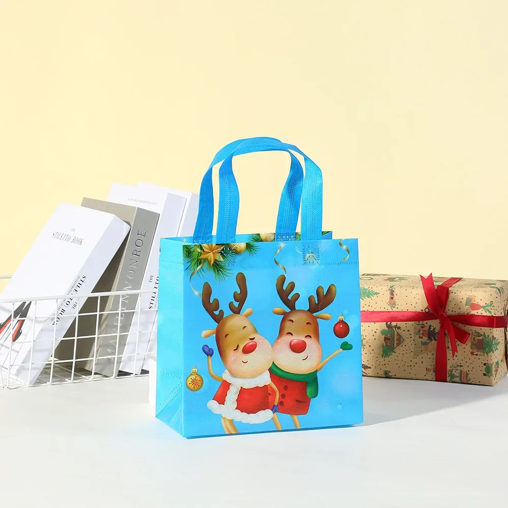 1pc Christmas Gift Bags Santa Snowman Elk Xmax Gift Packing Bag Non-Woven Christmas Packaging Christmas Decoration