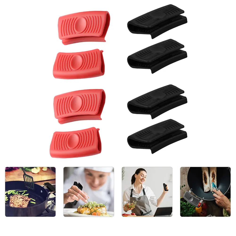 

8pcs Pot H Cover Silicone Heat Resistant Insulation Anti Scald Kitchen Accessories Thickened Clip Practical Gift Idea