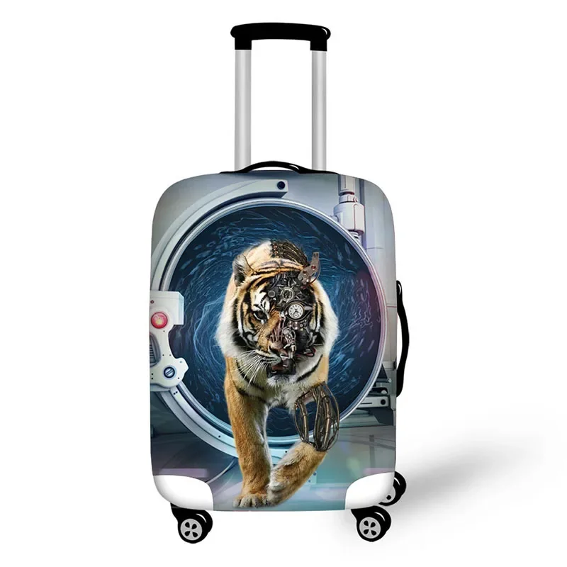 Animal elephant tiger travel accessories suitcase protective covers 18-32 inch elastic luggage dust cover case stretchable bag