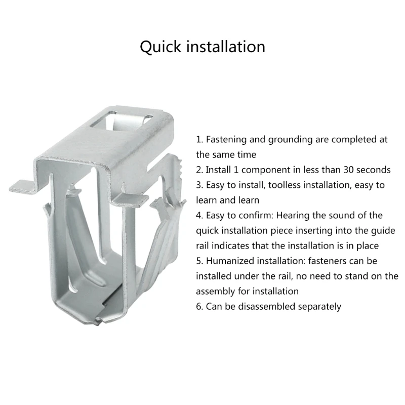 Y1UB Quickly Install Roof Panels Bracket Steel Buckle Solar Panel Mounting Bracket Buckle Photovoltaic Component Metal Buckle