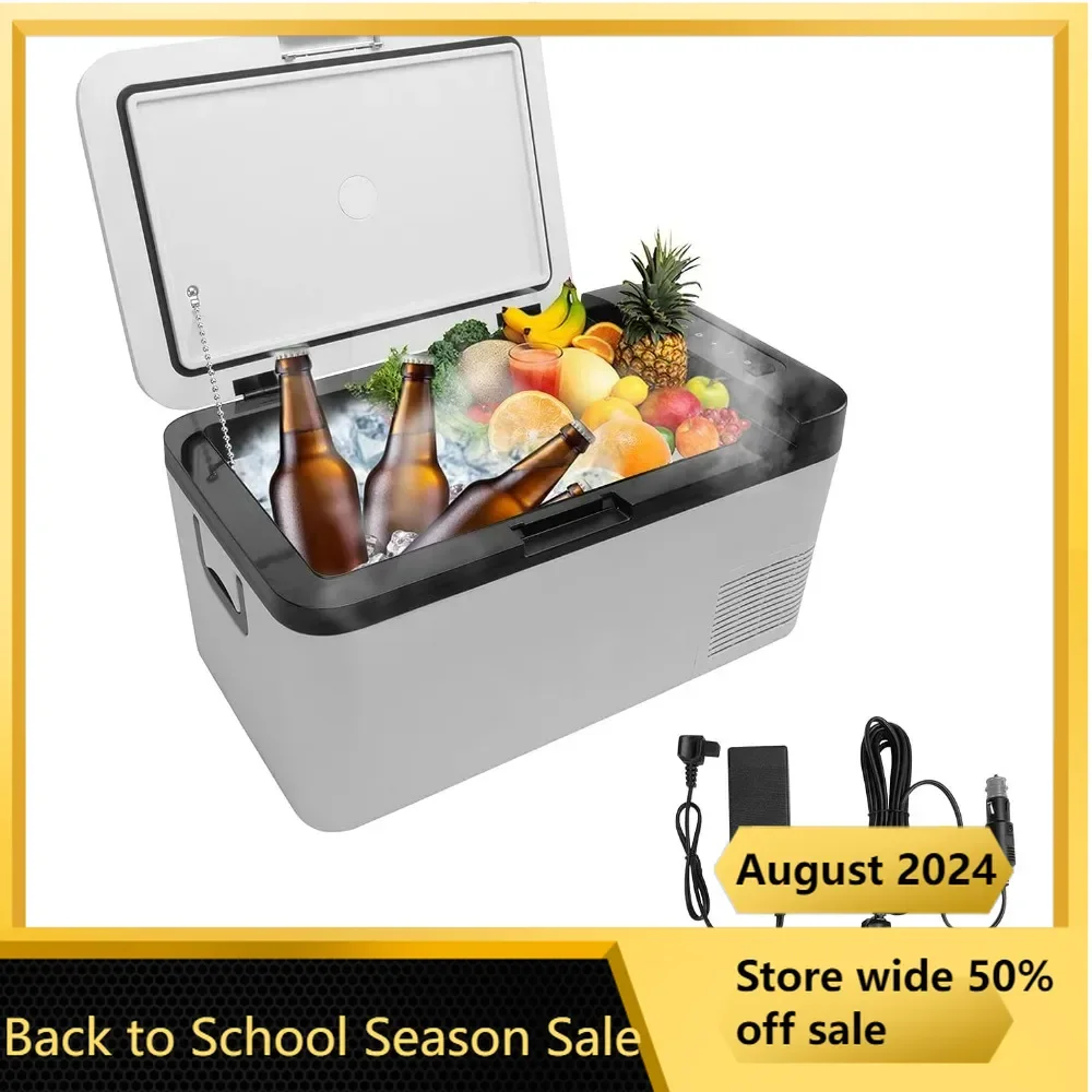 

Portable Car Refrigerator Freezer 12/24V DC and 110-240V AC (-4°F~68°F) 25L/26-Quart Mini Fridge Cooler Camping Coolers