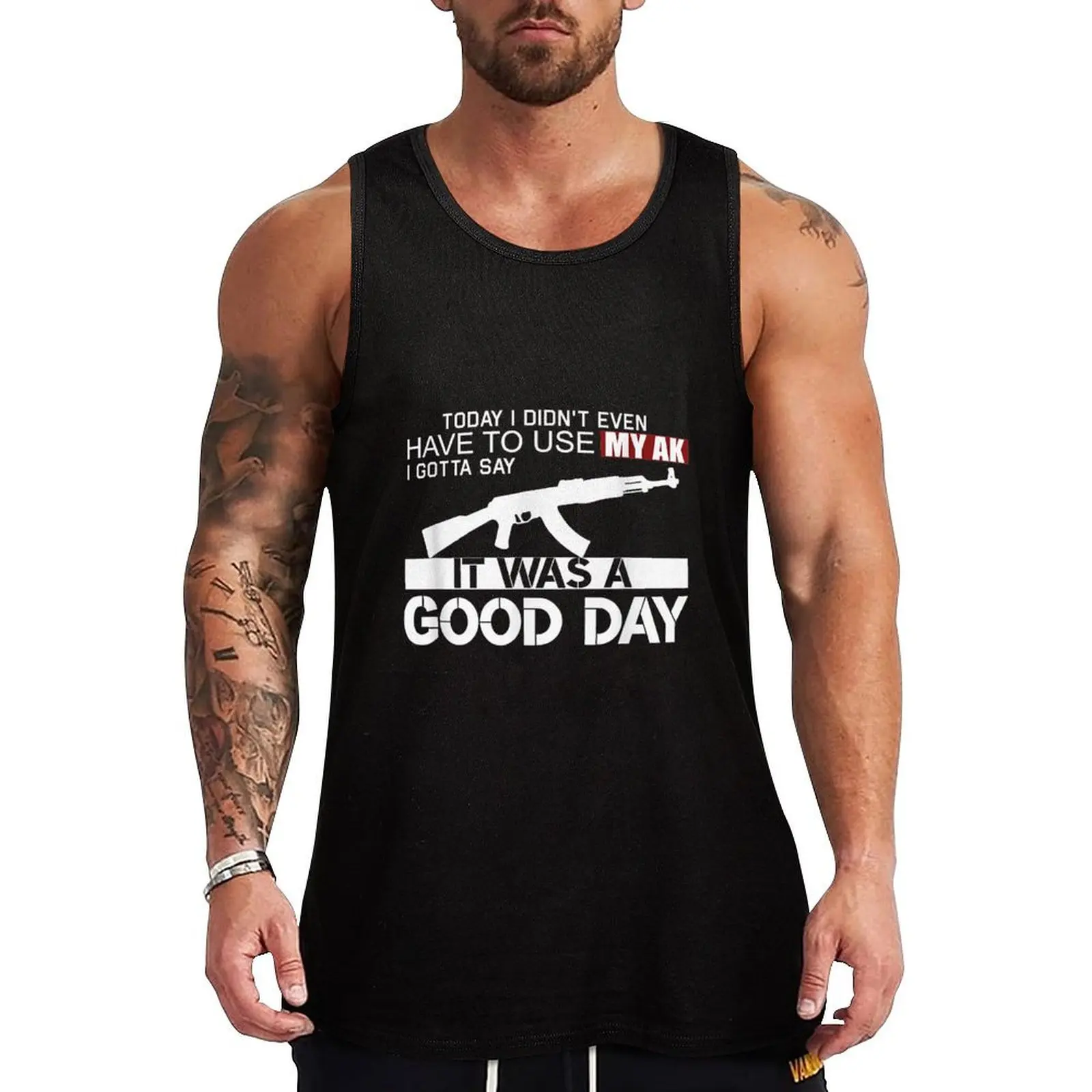

It Was A Good Day AK-47 Tank Top anime muscle t-shirt