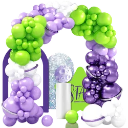 110-Piece Balloon Garland Kit with Purple, Green, and White Balloons for Lightyear Birthday Party Decorations and Birthday Party Supplies, Themed Latex Balloons