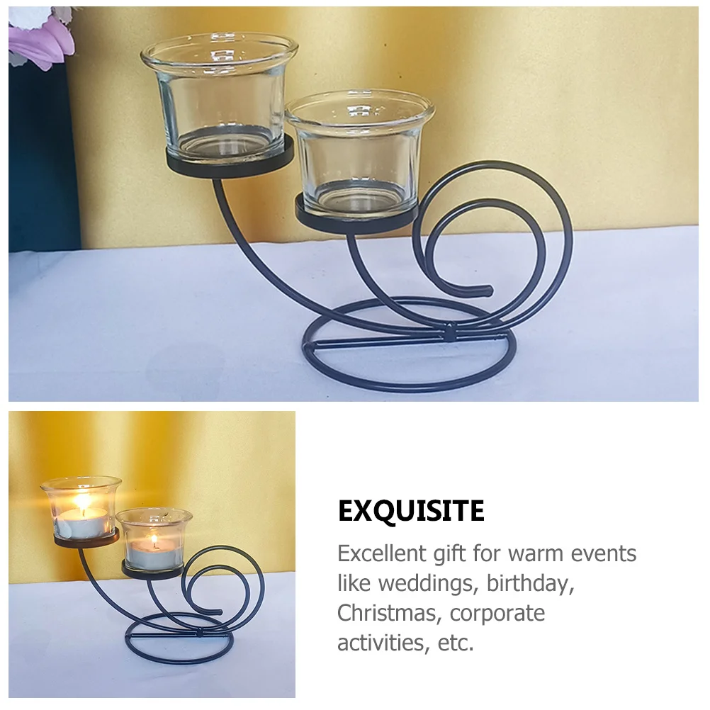 

Iron Holder Artistic Retro Stand Decorative Table Decoration Romantic Atmosphere Iron Candlestick