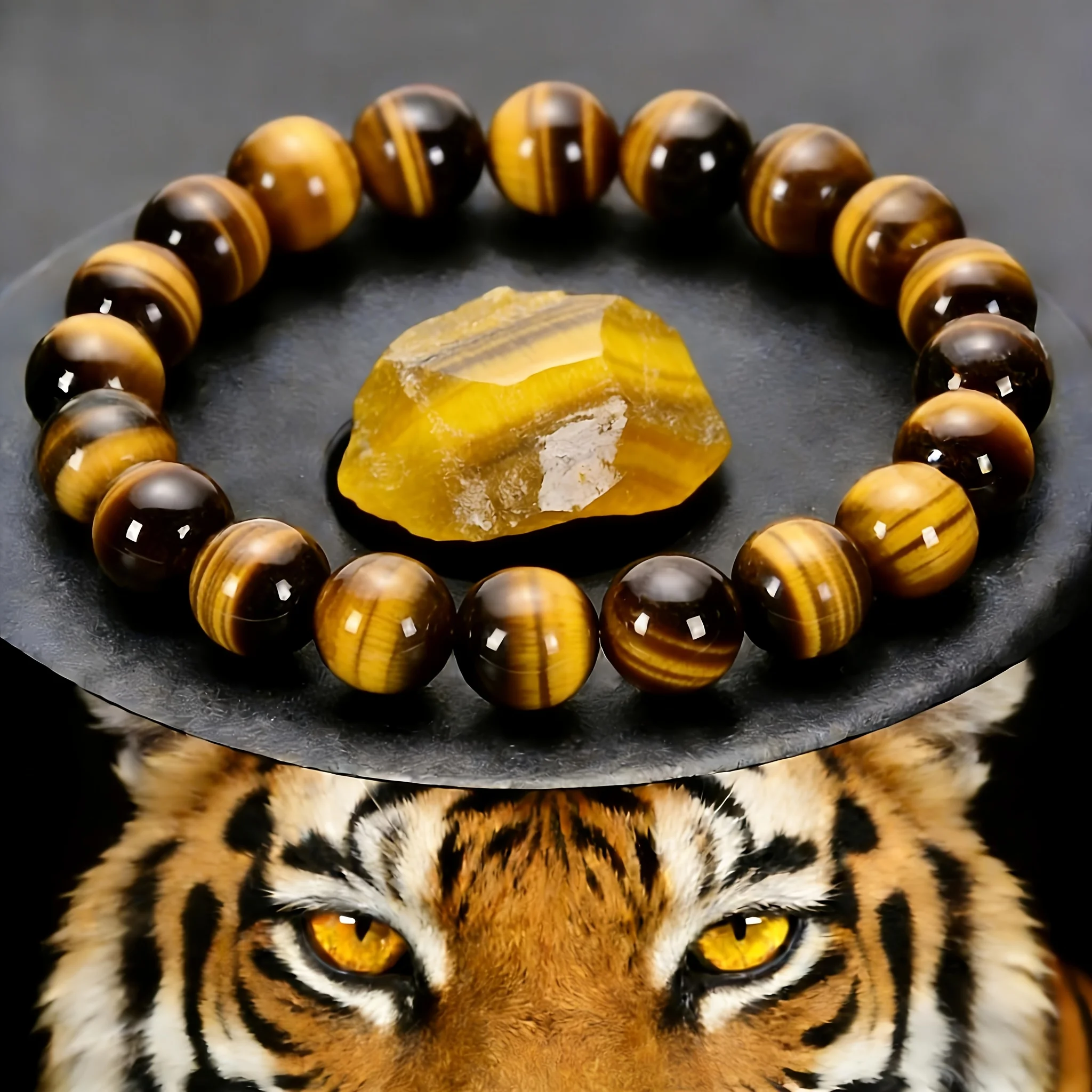 Gemstone Bracelet Healing - Bracelet en pierre naturelle œil de