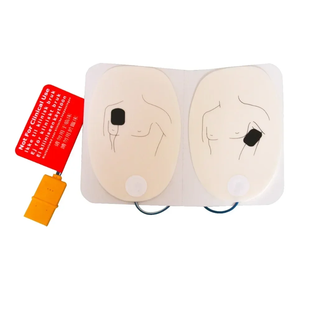 1 pair Adult AED Defibrillation Training Electrode Patch For AED Trainer Replacementable  Emergency First Aid Skills Training