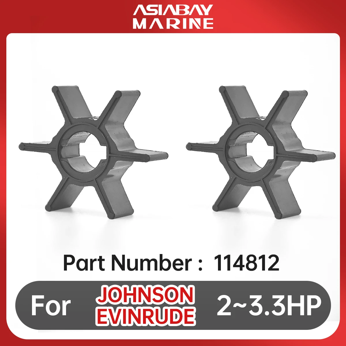 

114812 Water Pump Impeller For Johnson Evinrude BRP Outboard Motor Engine 2hp 2.5hp 3hp 3.3hp Boat Parts CEF 500396