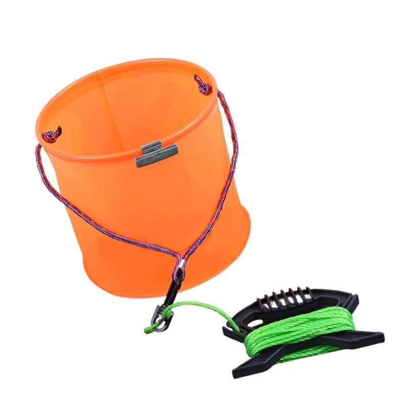 

Stable Fishing Water Pail Nonslip Handle Nontoxic Fishing Water Container for Outdoor Lover