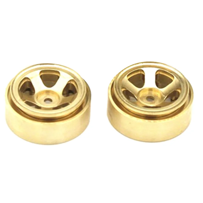 4 قطعة النحاس 1.0 Beadlock عجلة حافة محور عجلات موازنة ل محوري SCX24 1/24 RC الزاحف سيارة ترقيات أجزاء