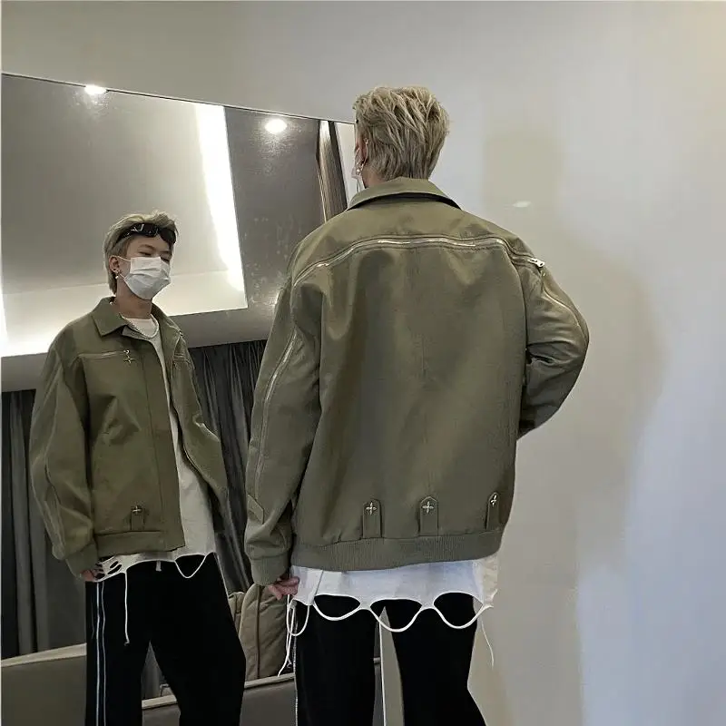 

Свободный крой для бейсбола Sle Pilot Jaet, осенне-зимняя мужская одежда в стиле хип-хоп, модная брендовая ветрозащитная верхняя одежда, пальто