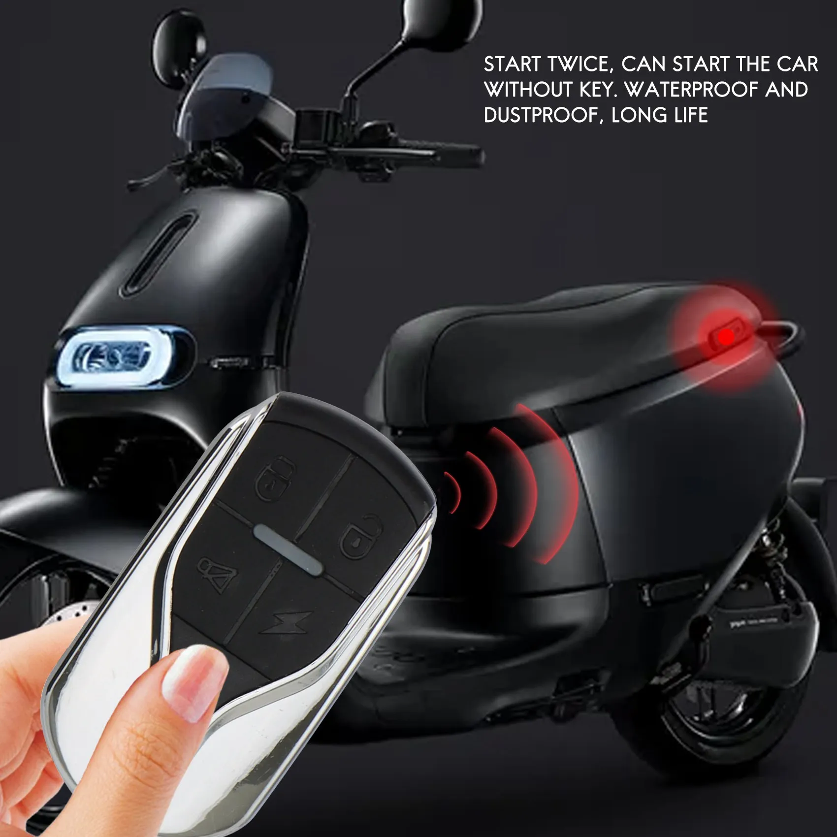 ABLL-Ebike Alarm System 36V 48V 60V 72V With Two Switch For Electric Bicycle/Scooter Ebike/Brushless Controller