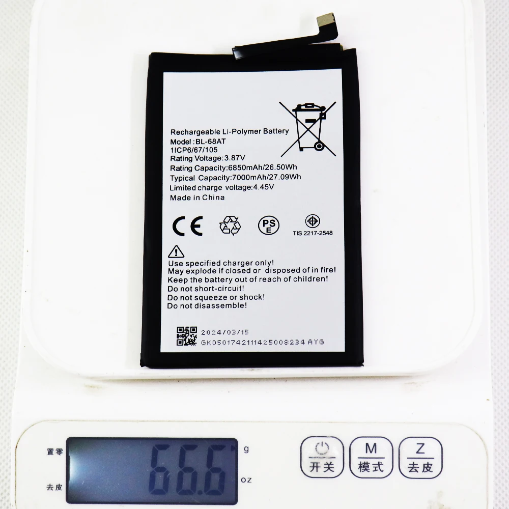 オリジナルバッテリー Tecno BL-68AT バッテリー POVA 2 pova2 LE7 POVA 3 + 無料ツール