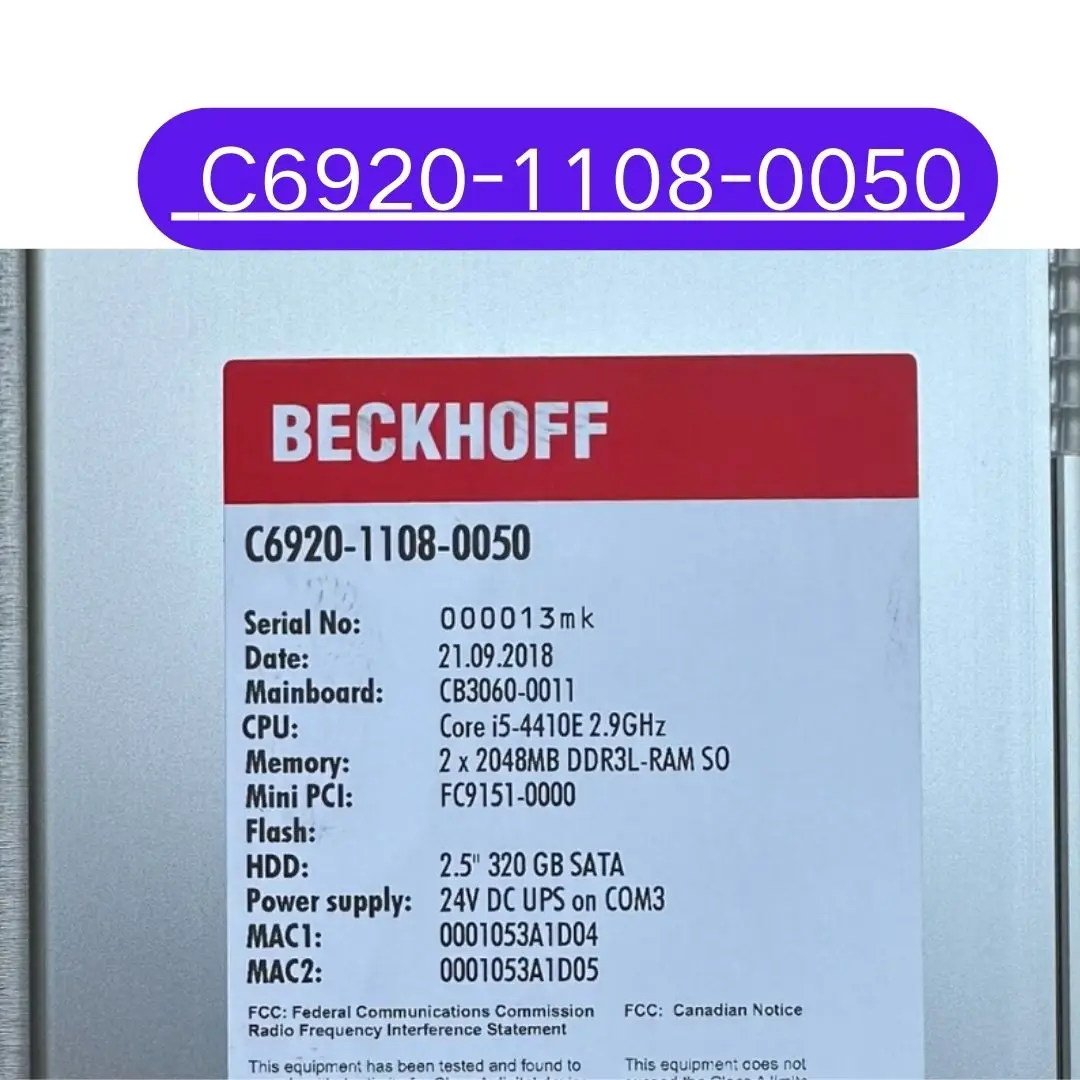 Used C6920-1108-0050 industrial computer Test OK Fast Shipping