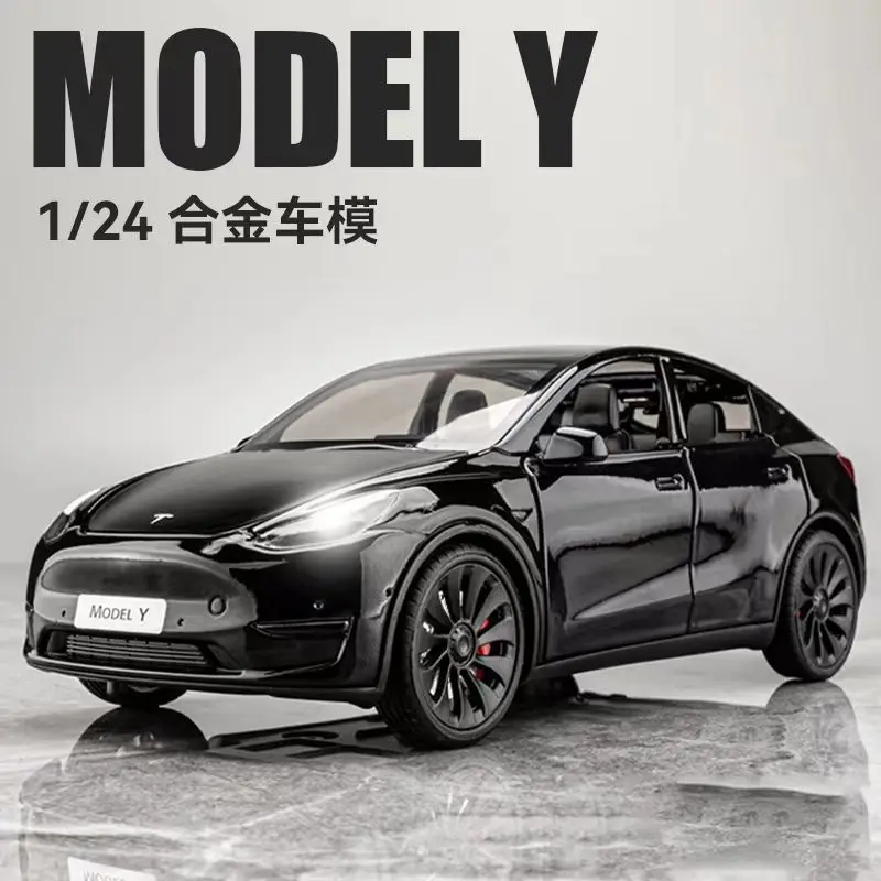 1:24 Simulation MODEL Y Electric Vehicle Alloy Model Cars Models Desktop Display Ornament Toy Cars for Auto Enthusiasts