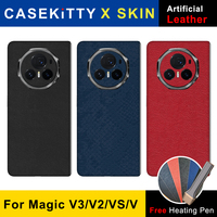 CASEKiTTY Skin Leather For Honor Magic V3 Fold Sticker Magic V2 Back Film VS3 VS2 V2 RSR VS V Full Cover Protective Decal Wrap