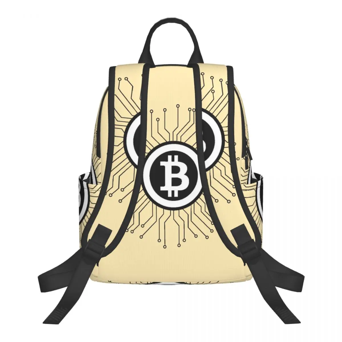 Bitcoin BTC Crypto Currency Student Backpack School Bag Hiking Travel Daypack for Boys Girls Bookbag Shoulder Bags