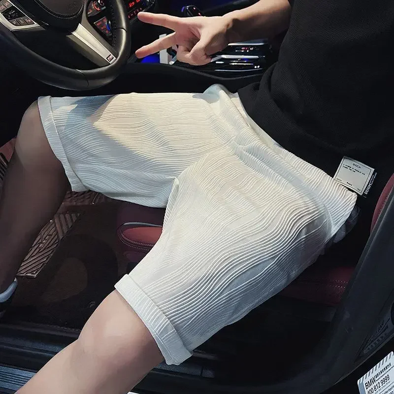 

Свободные мужские короткие брюки на шнурке, мешковатые широкие шорты для мужчин, тонкие дизайнерские оптом, новые брюки 2025 года, винтажные летние персонализированные Xxl