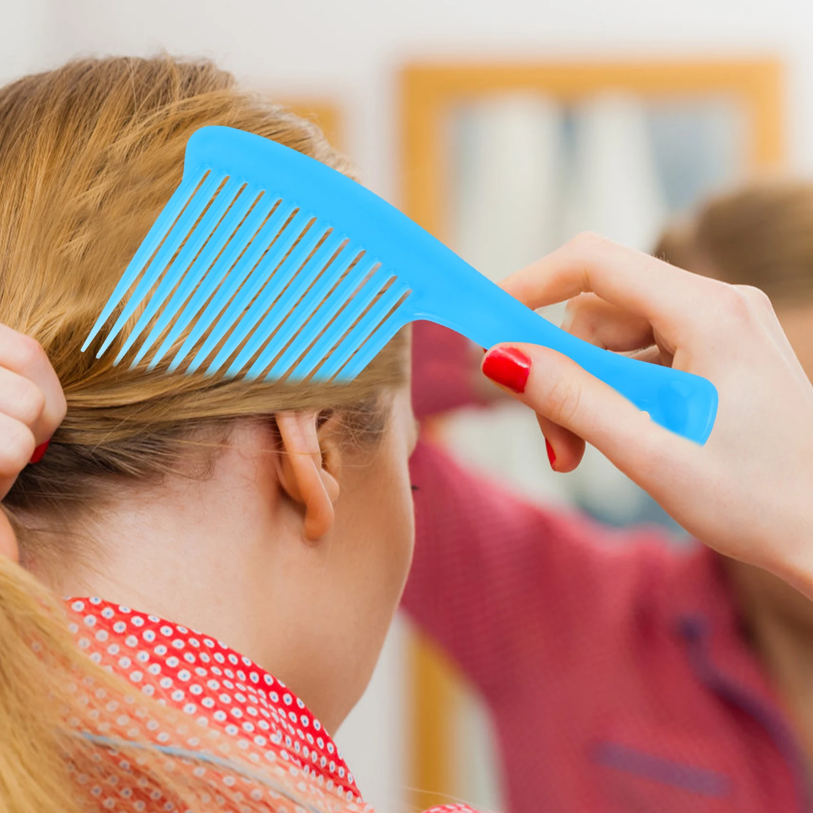 

3pcs Wide Tooth Detangling Comb Curly Wet Hair Salon Home Use Long Thick Hair Large Hairdressing Tool For Braid