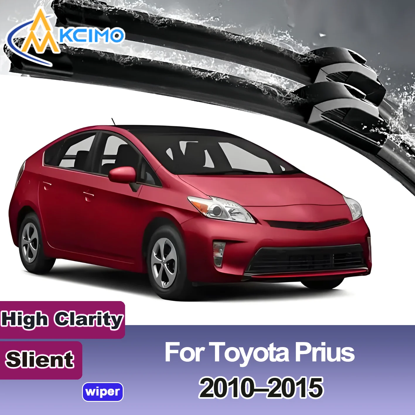 

KCIMO 2PCS New Wiper Blades for Toyota Prius XW30 2010-2015 Front Windshield Auto Wipers Blade Accessories 2015 2014 2013 2012