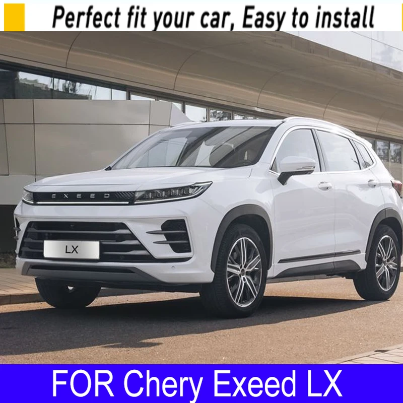 For Chery Exeed LX 2022 2023 Car Door Sill Leather Stickers Protection Plate Carbon Fiber Threshold Strip Taildoor Accessories