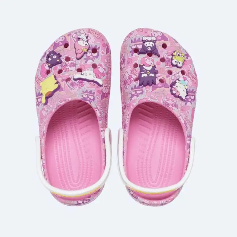 Sanrio New Hello Kitty Children Slippers Summer Slippers Cinnamoroll Outdoor Beach Holey Shoes Sandals Kuromi Kid Boy Girl Gifts