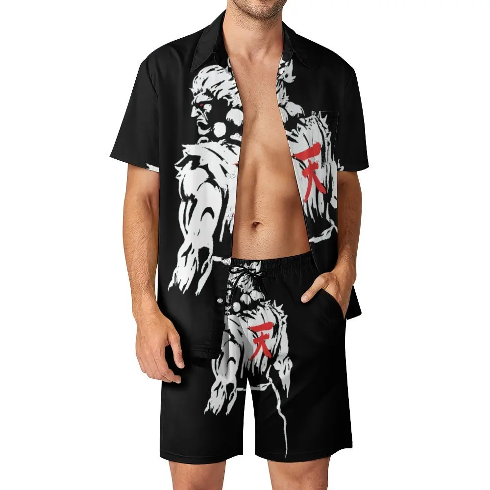 Gouki Classic for Sale  Swimming Men's Beach Suit Graphic 2 Pieces Pantdress Vintage