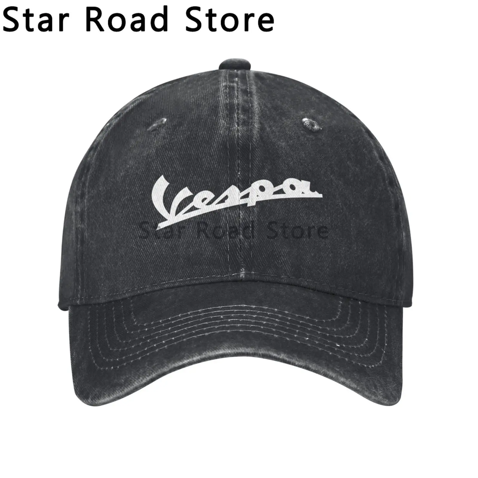 Italy Vespas Motorcycle Print Baseball Caps Outfits for Unisex Casual Distressed Washed Hats Dad Hat Adjustable