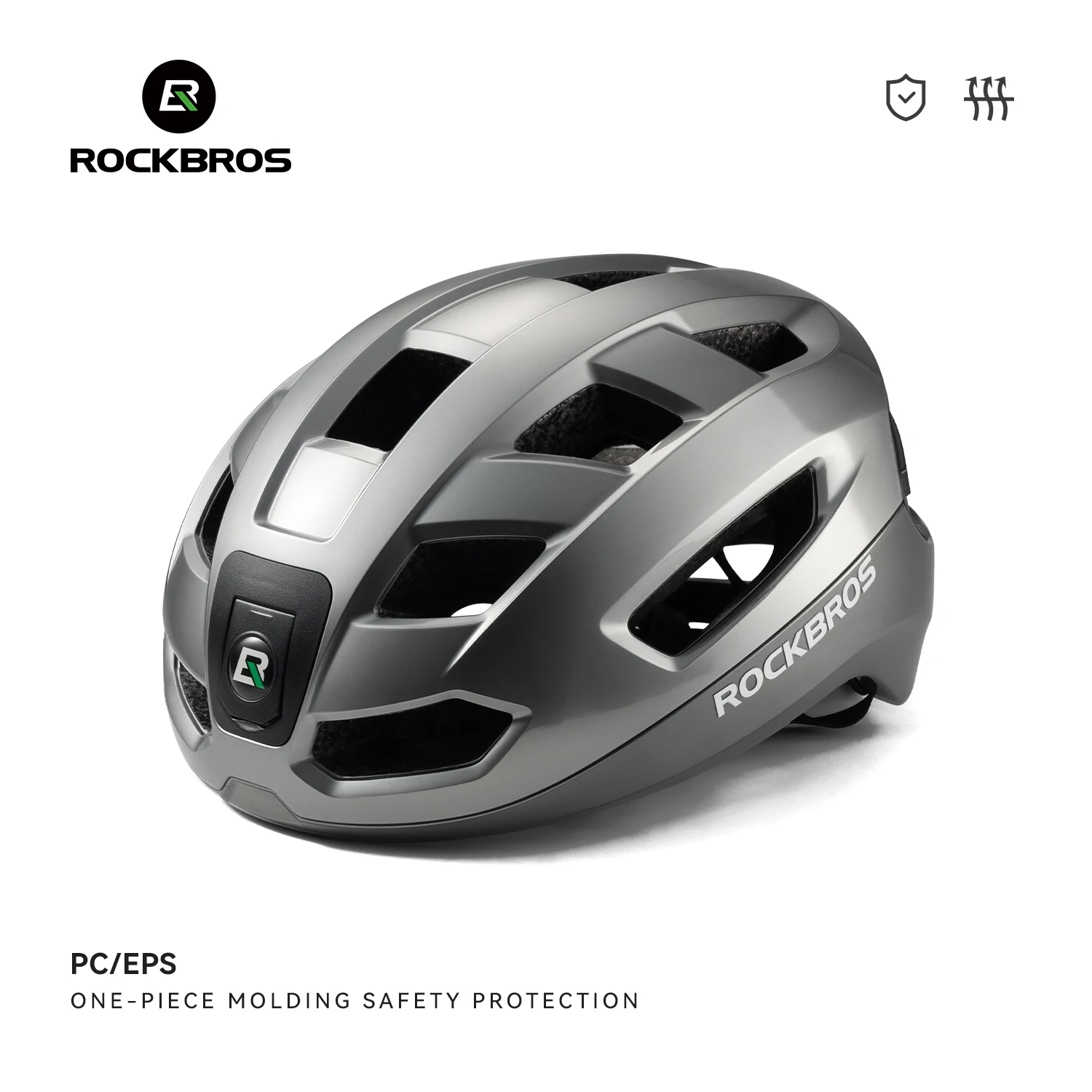 

ROCKBROS Cycling Light Helmet Lightweight High Strength Helmet Type-C Charging Smart Remote Control Night Cycling Safety Helmet
