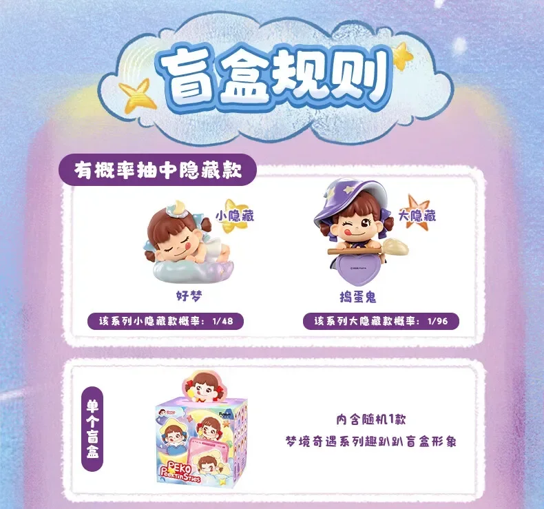 FUNISM FUJIYA PEKO Dream Adventure Lying Hippers Blind Box Mini Figure Car Phone Dashboard Desk Ornament Birthday Gift Fans