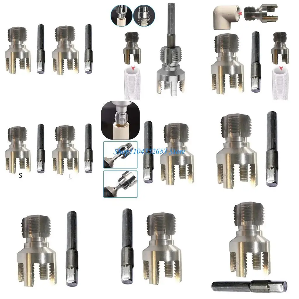 Y6GD Heavy Duty Pipe Threader Internal External Double Use 2 Size Option Installation