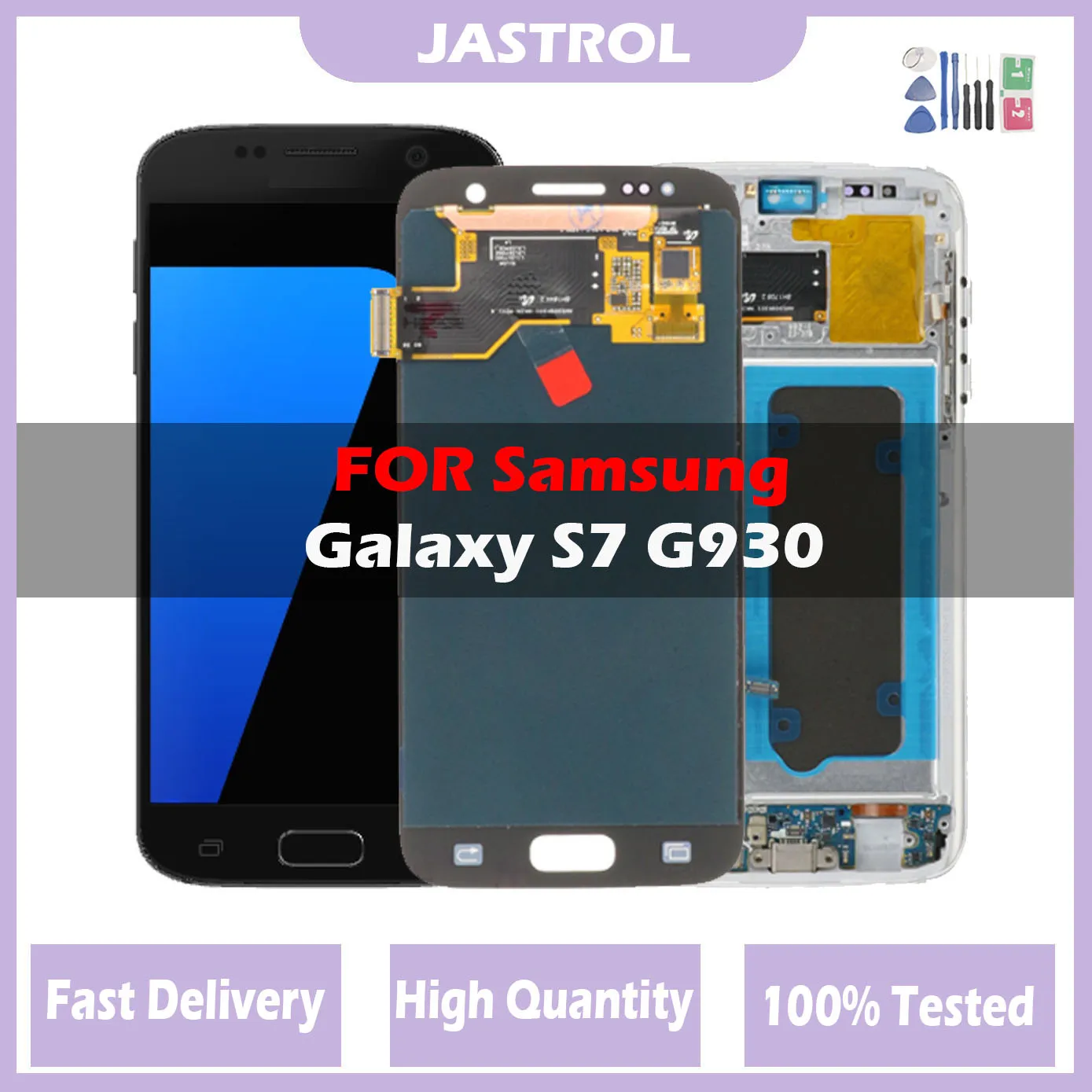 

5.1'' LCD Replacement for SAMSUNG S7 Display G930 G930F With Frame Touch Screen Digitizer Assembly with Back Cover