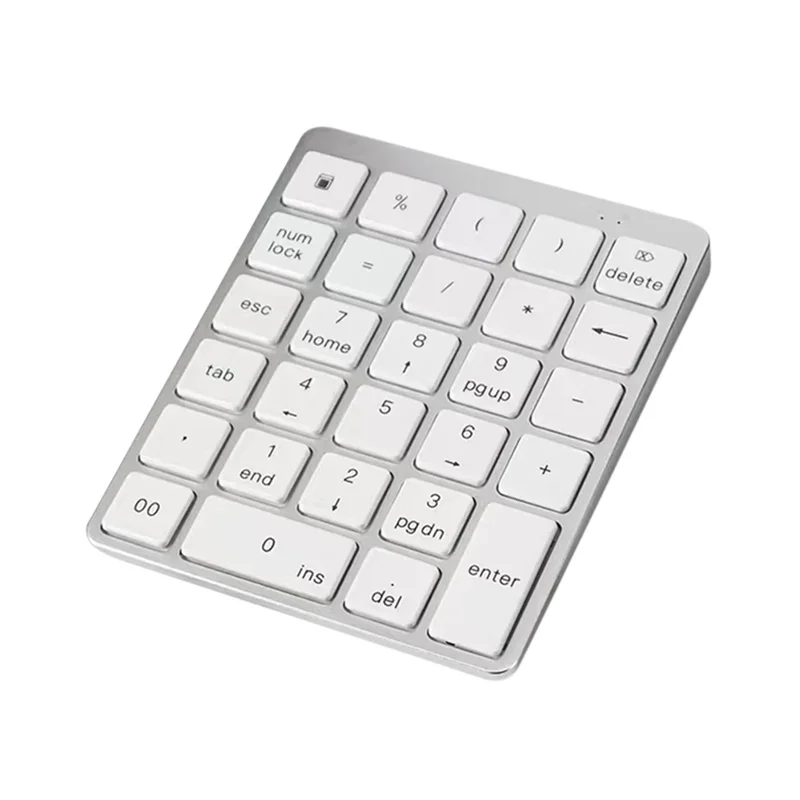 

28Keys Portable Wireless Keyboard Rechargeable Numpad Digital For Tablet PC Laptop