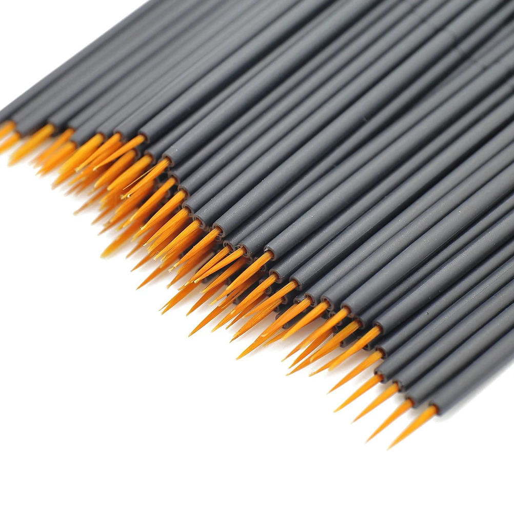 100 個使い捨てアイライナーブラシ薄い先端ワンドアプリケーター液体メイクアップツールアイリップライン溶剤まつげ