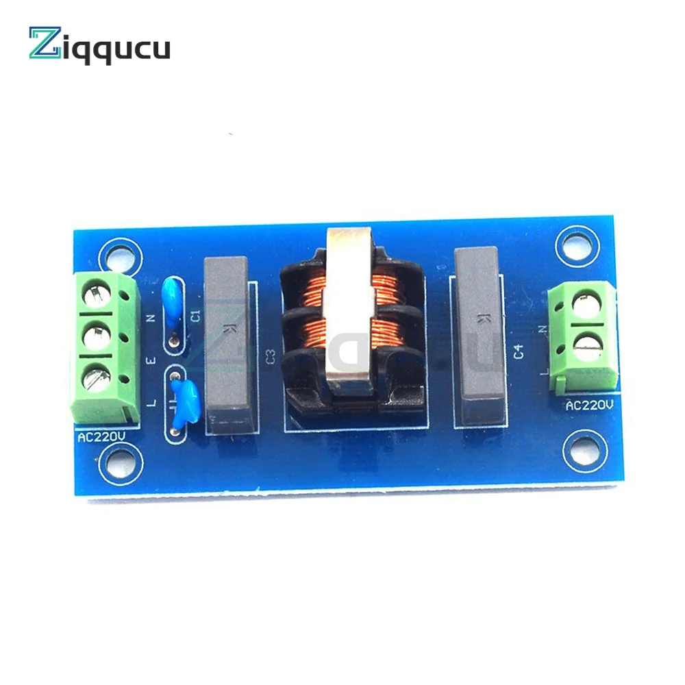 220V EMI Filter Sound Booster Filter Socket 2A EMI Filter Module Power Board Sound Lift Sharp Filter Socket Power Filter