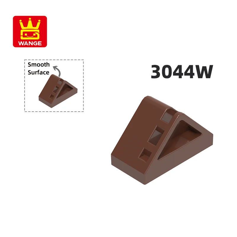 Wange 221 개/몫 3044W 슬로프 45 2x1 이중 비스듬한 빌딩 블록 MOC 액세서리 벽돌 어린이 장난감 선물 상자와 호환 가능