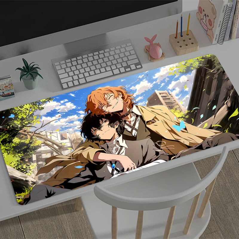 

Mouse Pad Large Bungo Stray Dogs Gamer Keyboard Mat Pads Gaming Desk Protector Laptops Mousepad Deskmat PC carpet Anime Mousepad