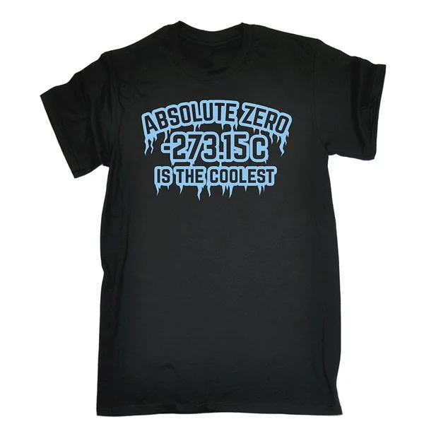 Men's Absolute Zero Is The Coolest T-SHIRT Funny Christmas Casual Birthday  Cotton Tee