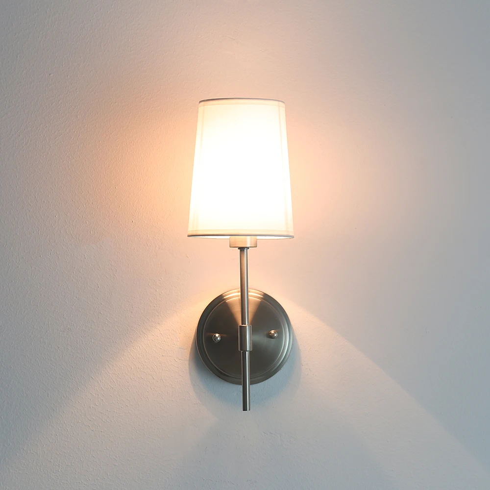 Nordic escovado níquel lâmpada de parede, Luzes LED internas, Wall Sconces para espelho do banheiro, Quarto Corredor Escadas, Luzes decorativas