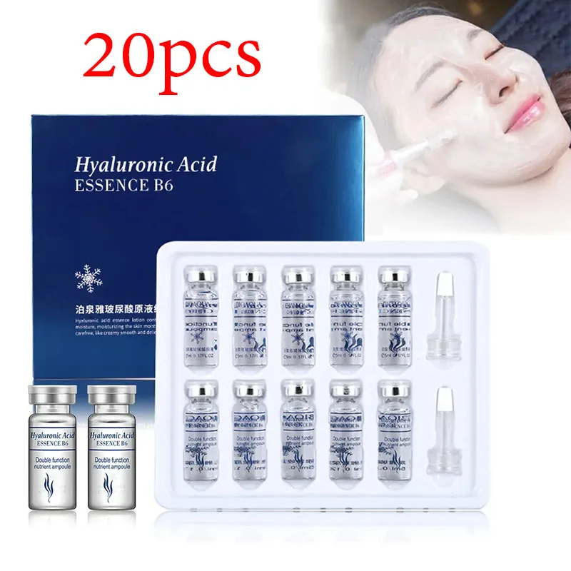 20 piezas BIOAQUA suero de ácido hialurónico cuidado de la piel Facial hidratante reafirmante esencia Facial líquido cuidado de la piel Facial