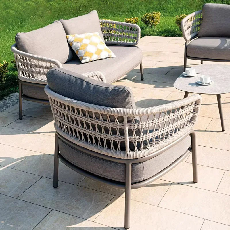 

#Nordic-style Outdoor Paper Chair Courtyard Balcony Dining Chair Table Chair Leisure Sofa Combination Comfortable