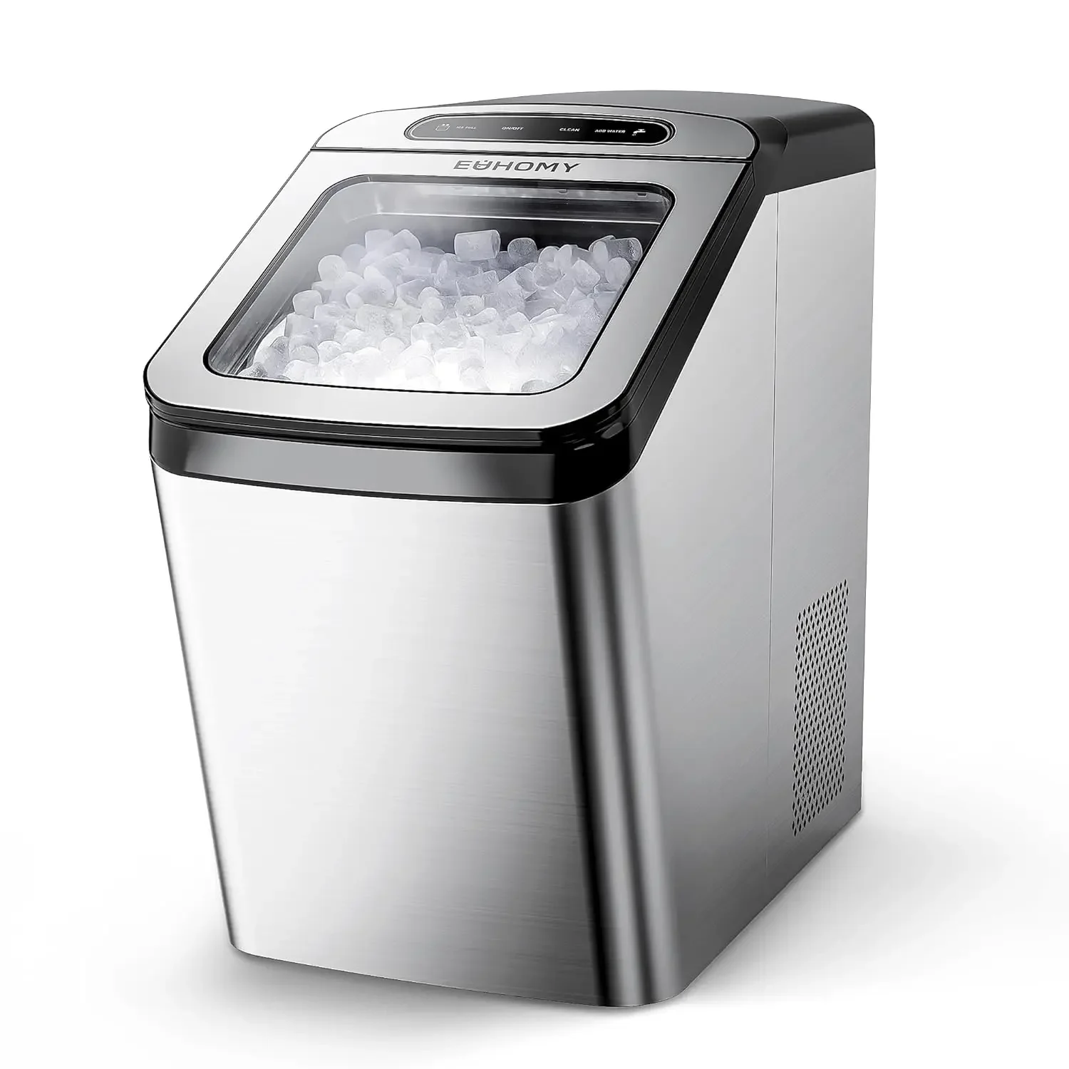 

Nugget Ice Maker Countertop, Max 34lbs/Day, 2 Way Water Refill, Self-Cleaning Pebble Ice Maker Machine with 3Qt Reservoir